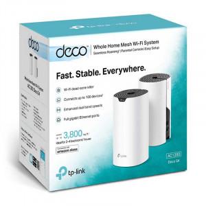 Tp-Link Deco S4 AC1200 (2-pack) Whole Home Mesh WiFi System with 3,800 sq.ft Coverage, and 1167 Mbps Speed