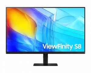 SAMSUNG ViewFinity S8 S80D Monitor - 32" 4K (3840 x 2160), VA, HDMI, DP, 350cd/㎡, 60Hz, Tilt, Swivel, Pivot, Wall Mount